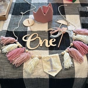 Baby girls ONE year old birthday decorations!